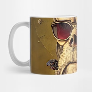 Surreal renaissance skull god with sunglasses Mug